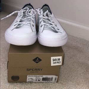 Sperry White and blue casual shoe